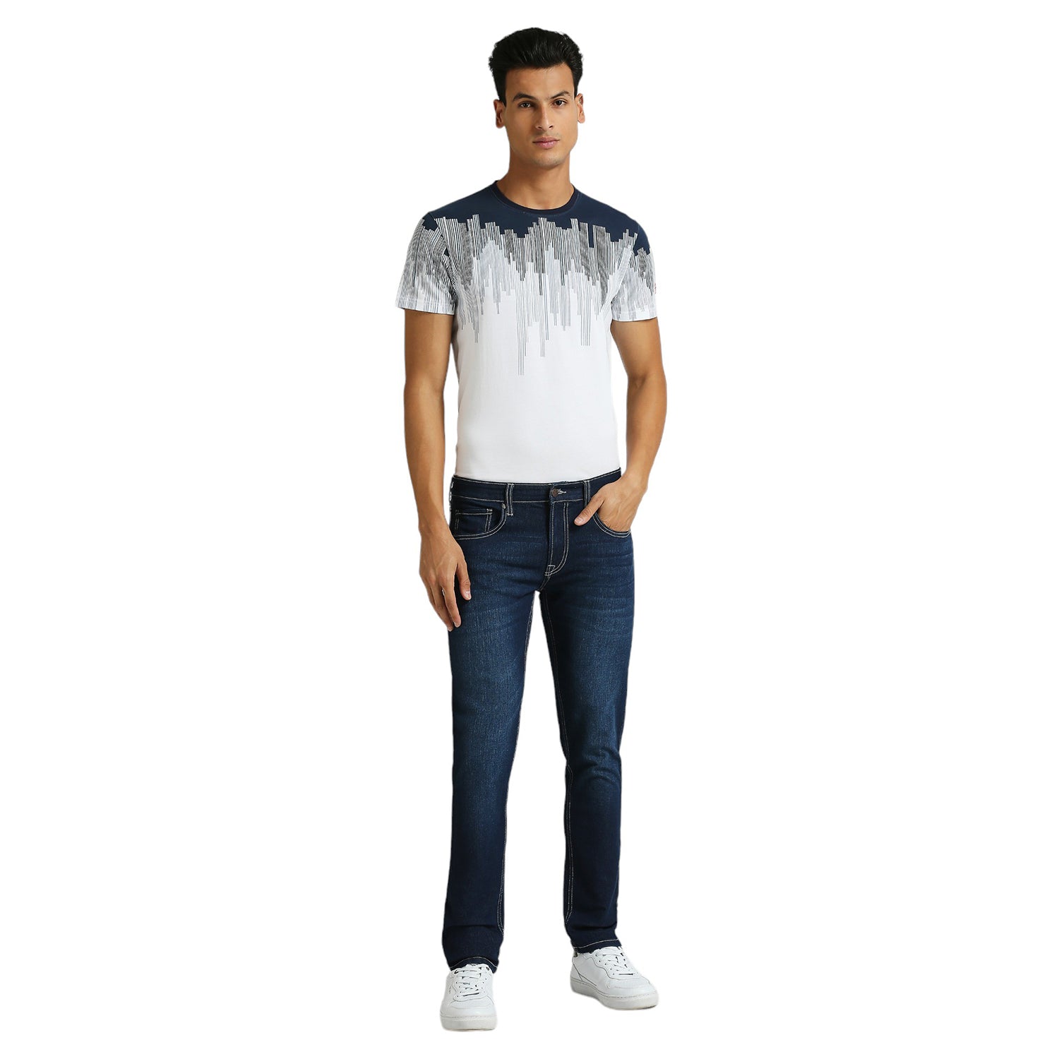 Mens Blue Slim Stretchable Jeans