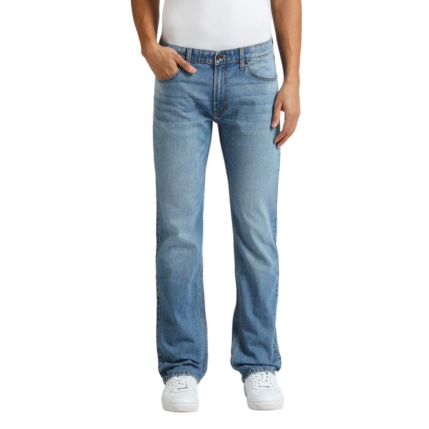Mens Blue Regular Stretchable Jeans