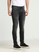 Mens Grey Regular Stretchable Jeans