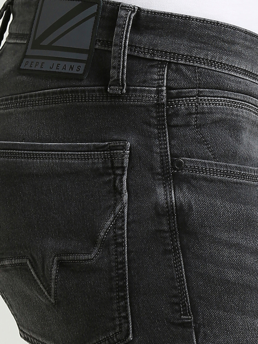Mens Grey Regular Stretchable Jeans
