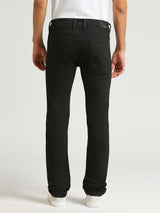 Mens Black Regular Stretchable Jeans