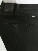 Mens Black Regular Stretchable Jeans