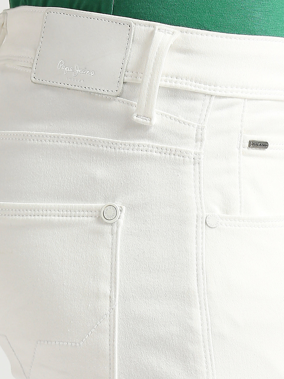 Mens White Slim Stretchable Jeans