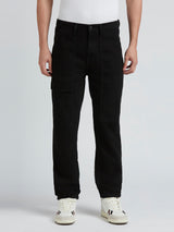 Mens Black Regular Stretchable Jeans