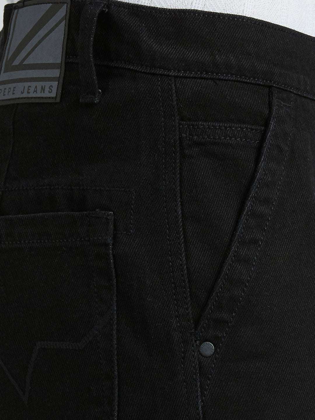 Mens Black Regular Stretchable Jeans