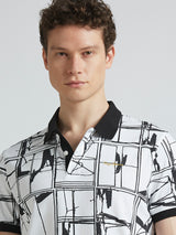 Mens Black Casual Regular Printed Half Sleeves Tshirt