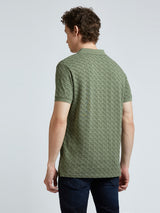Mens Green Casual Regular Printed Half Sleeves Tshirt