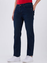 Mens Blue Casual Straight Fit Jeans