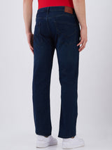Mens Blue Casual Straight Fit Jeans