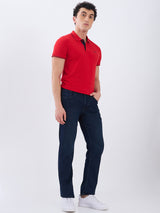 Mens Blue Casual Straight Fit Jeans