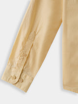Boys Yellow Casual Full Sleeves Solid Twill Shirt