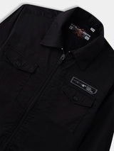 Boys Black Casual Full Sleeves Solid Regular Shirt