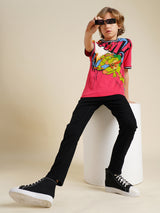 Boys Black Casual Tapered Fit Jeans