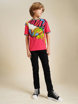 Boys Black Casual Tapered Fit Jeans
