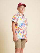 Boys Yellow Casual Regular Fit Shirt