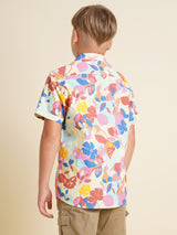 Boys Yellow Casual Regular Fit Shirt