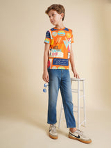 Boys Blue Casual Straight Fit Jeans
