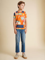 Boys Blue Casual Straight Fit Jeans