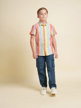 Boys Multicolor Casual Regular Fit Shirt