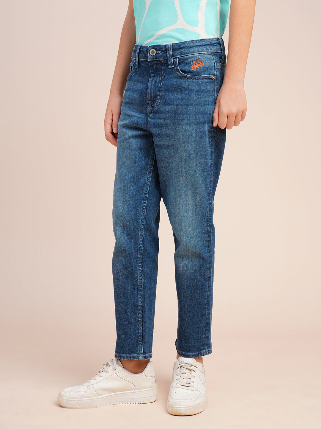Boys Blue Casual Regular Fit Jeans