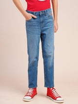 Boys Blue Casual Regular Fit Jeans