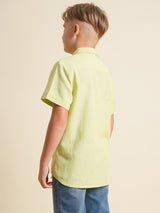 Boys Green Casual Regular Fit Shirt