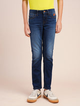 Boys Blue Casual Tapered Fit Jeans