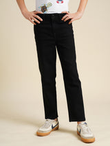 Boys Black Casual Regular Fit Jeans