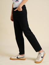 Boys Black Casual Regular Fit Jeans