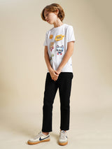 Boys Black Casual Regular Fit Jeans