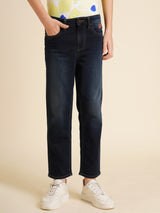 Boys Blue Casual Straight Fit Jeans