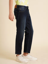 Boys Blue Casual Straight Fit Jeans