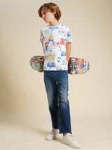 Boys Blue Casual Straight Fit Jeans