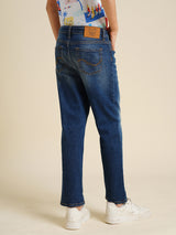Boys Blue Casual Straight Fit Jeans