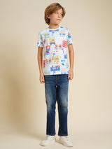 Boys Blue Casual Straight Fit Jeans