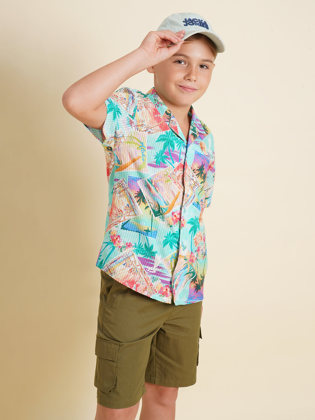 Boys Multicolor Casual Regular Fit Shirt
