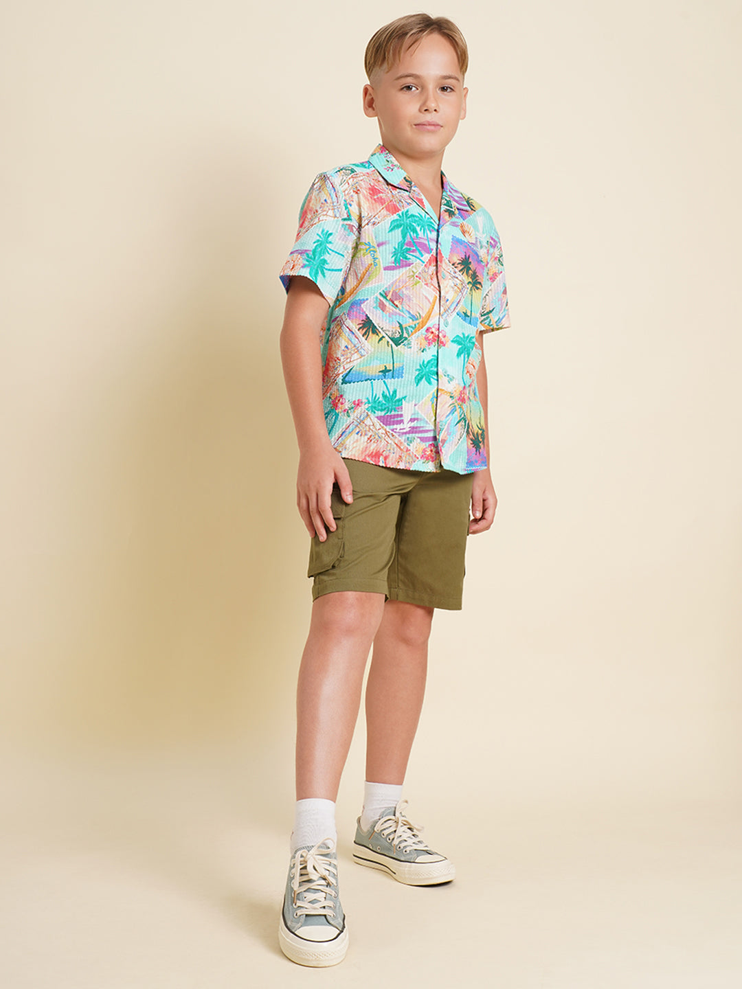 Boys Multicolor Casual Regular Fit Shirt