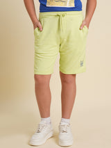 Boys Green Casual Regular Fit Shorts