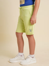 Boys Green Casual Regular Fit Shorts