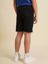 Boys Black Casual Regular Fit Shorts
