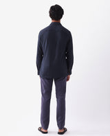 Men's Purple Casual Regular Fit Solid Trouser