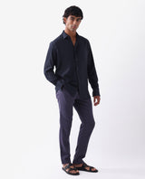 Men's Purple Casual Regular Fit Solid Trouser