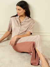 Women's Brown Everyday Regular Fit Solid Half Sleeves Night Suits