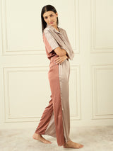 Women's Brown Everyday Regular Fit Solid Half Sleeves Night Suits