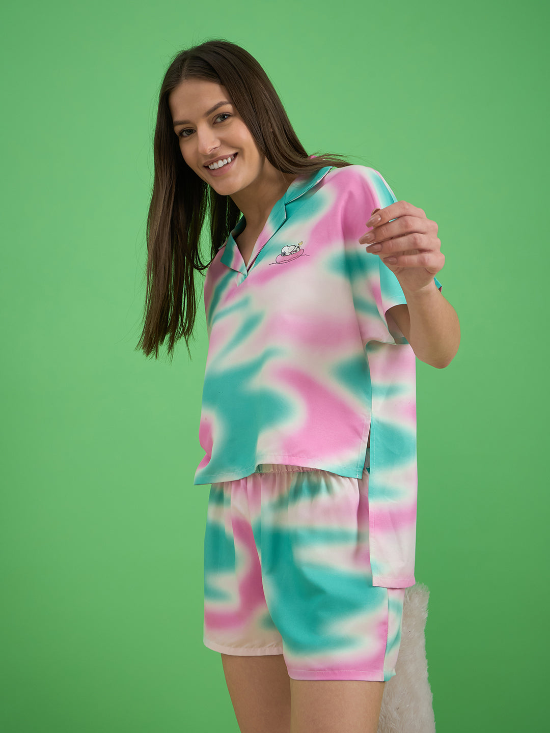 Women's Multicolor Everyday Regular Fit Printed Half Sleeves Night Suits
