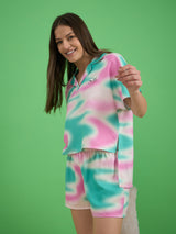Women's Multicolor Everyday Regular Fit Printed Half Sleeves Night Suits