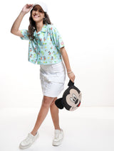 Women's Multicolor Casual Graphic Regular Fit Half Sleeves Shirt