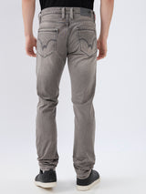 Men's Grey Casual Slim Fit Jeans
