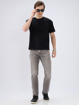 Men's Grey Casual Slim Fit Jeans