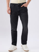 Men's Black Casual Straight Fit Jeans